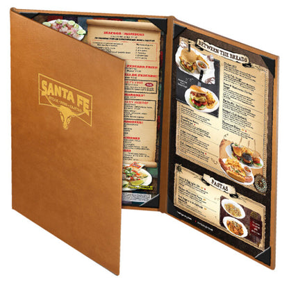 Bella Collection 4 1/4" x 8 1/2" Customizable Menu Cover – item 659BEL55C