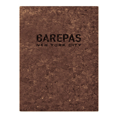 5 1/2" x 8 1/2" Customizable Dark Cork Single Menu Cover – item 659CO600ADB