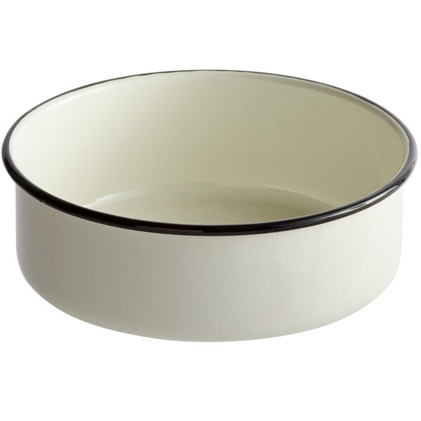Tablecraft 80016 Enamelware 56 oz. Black and Serving Bowl – item 80880016