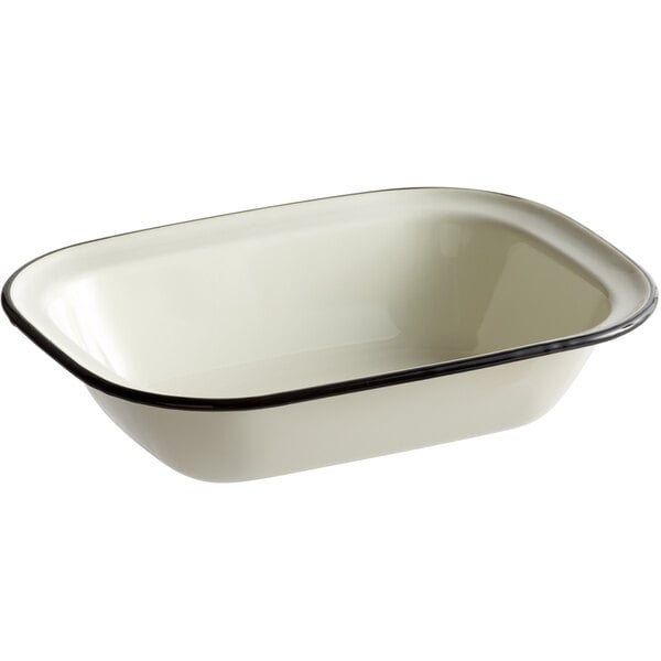 Tablecraft 80015 Enamelware 48 oz. Black and Serving Bowl – item 80880015