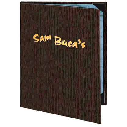 Slim Line 5 1/2" x 8 1/2" Customizable 2 View Menu Cover – item 659820A