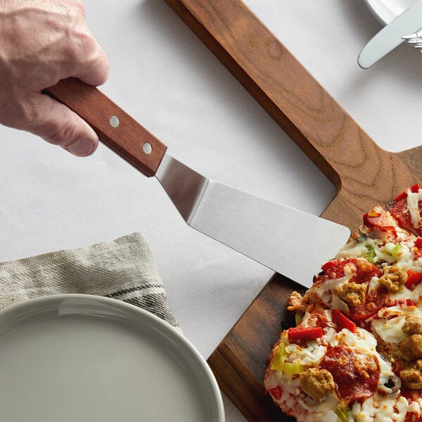 Thunder Group 10 1/2" Square Pizza Turner w/ Wood Handle – item 407SLTWPS003 image 2