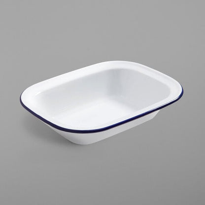 American Metalcraft 32 oz. White Serving Bowl w/ Blue Rim – item 124EWB10 image 2