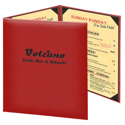 Kensington 8 1/2" x 11" Customizable 3 View Menu Cover – item 659K030C