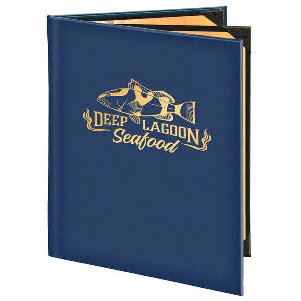 Kensington 8 1/2" x 11" Customizable Triple Menu Cover – item 659K060C