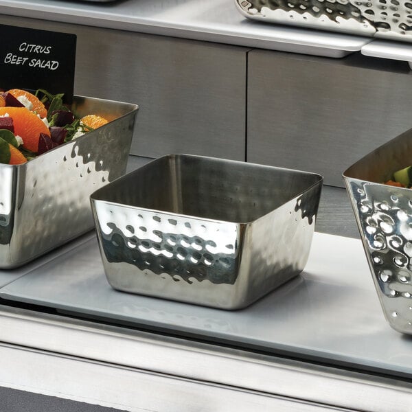 American Metalcraft 30 oz. Stainless Square Serving Bowl – item 124SSQH53