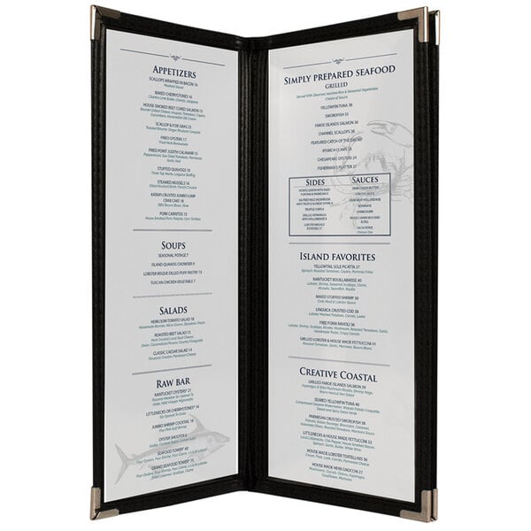 H. Risch, Inc. SEV-DX-1V Seville Deluxe 4 1/4" x Menu Cover – item 759SEVDX1V41 image 2