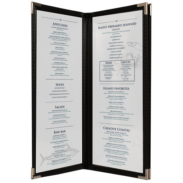 H. Risch, Inc. SEV-DX-3V Seville Deluxe 4 1/4" x Menu Cover – item 759SEVDX3V41 image 2