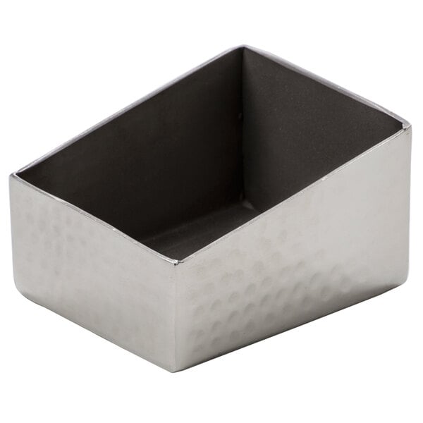 Rectangular Angled Hammered Sugar Caddy - 3 1/8" x 2 1/2" – item 124HMSRSPH3