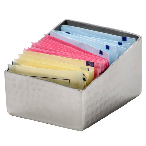 Rectangular Angled Hammered Sugar Caddy - 3 1/8" x 2 1/2" – item 124HMSRSPH3 image 2
