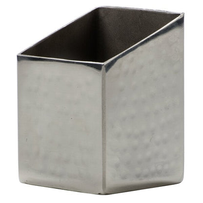 Square Angled Hammered Sugar Caddy - 2" x 2 3/4" – item 124HMSSQPH2