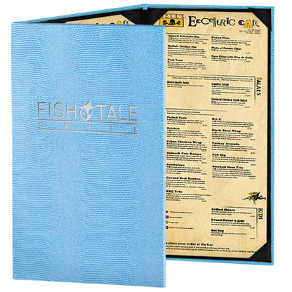 Slim Line 5 1/2" x 8 1/2" Customizable 3 View Menu Cover – item 659830A