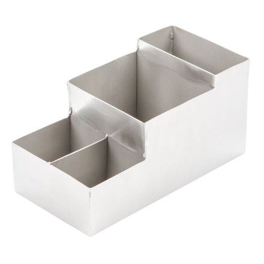Stainless Satin Finish Bar / Coffee Condiment Caddy – item 124BARS5
