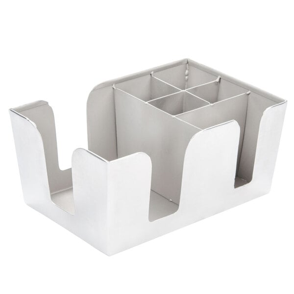 Stainless Satin Finish Bar / Coffee Condiment Caddy – item 124BARS7