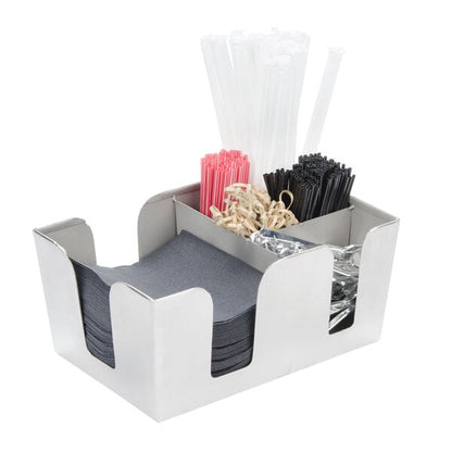 Stainless Satin Finish Bar / Coffee Condiment Caddy – item 124BARS7 image 2