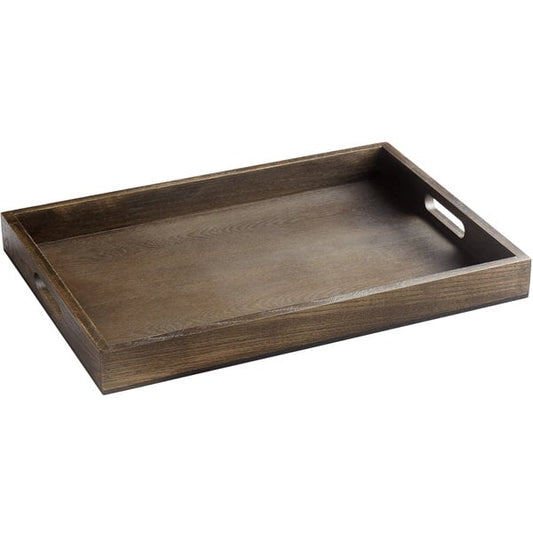 GET Taproot 18 1/4" x 12 1/2" Serving Tray w/ Handles – item 375WD15ASH