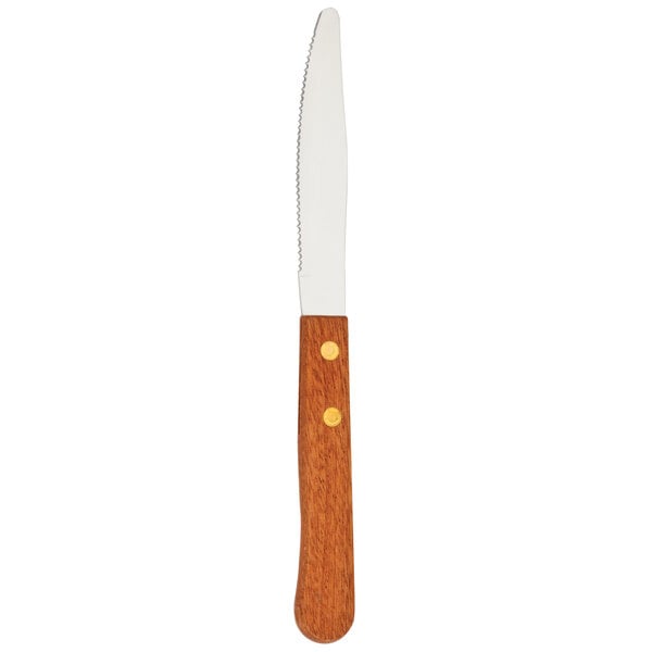Walco 3 3/4" Serrated Round Steak Knife w/ Hardwood Handle – item 935760527