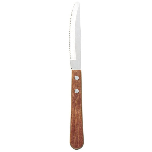 Walco 3 3/4" Serrated Round Tip Steak Knife w/ Wood Handle – item 935960527