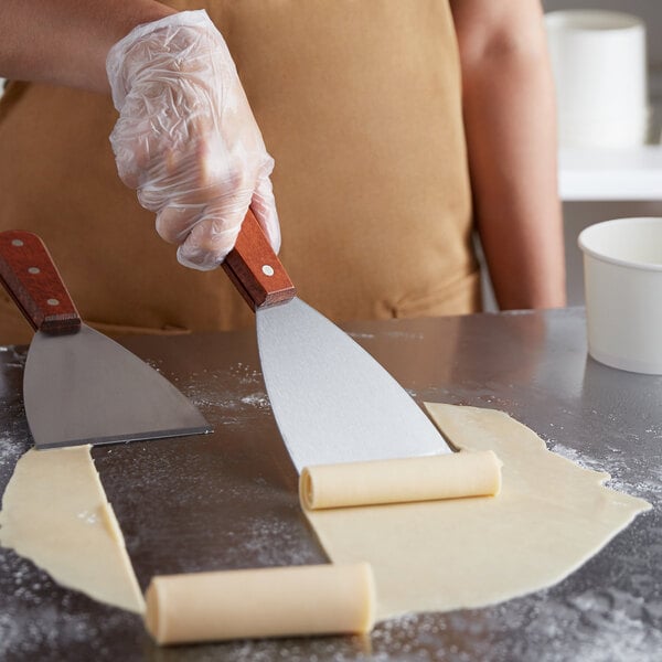TableCraft 254 8" Rolled Ice Cream Scraper w/ 4" Blade – item 808RLICSCRPR image 2