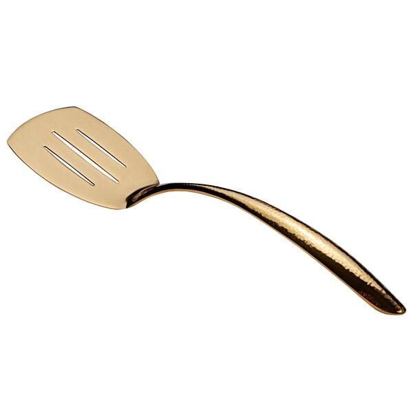 Bon Chef 9460HFG 14 3/4" Gold Hammered Slotted Turner – item 2019460HFG