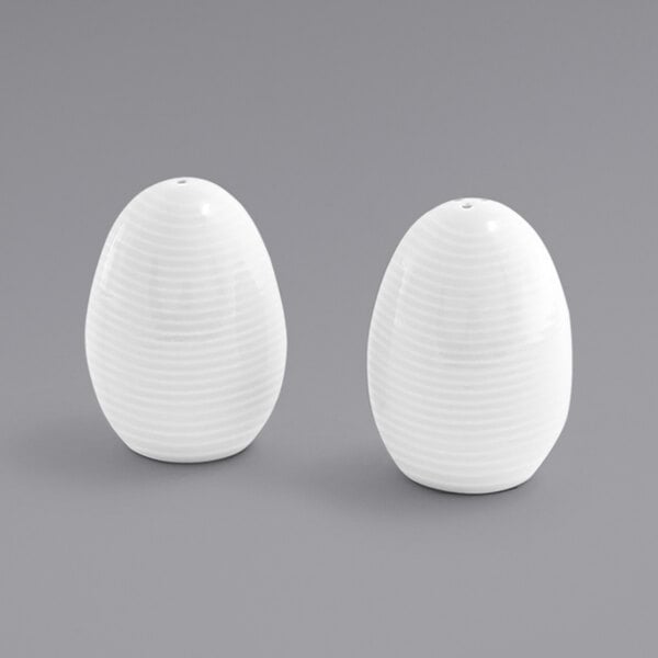 FOH Spiral 2 oz. Porcelain Salt & Pepper Shaker – item 957SPLASP