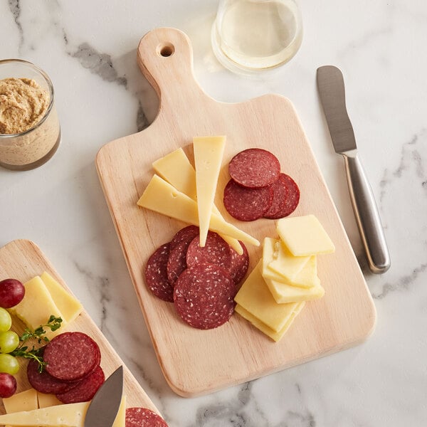 Choice 9 1/2" x 7 1/2" Serving / Cutting Board w/ Handle – item 164BB137