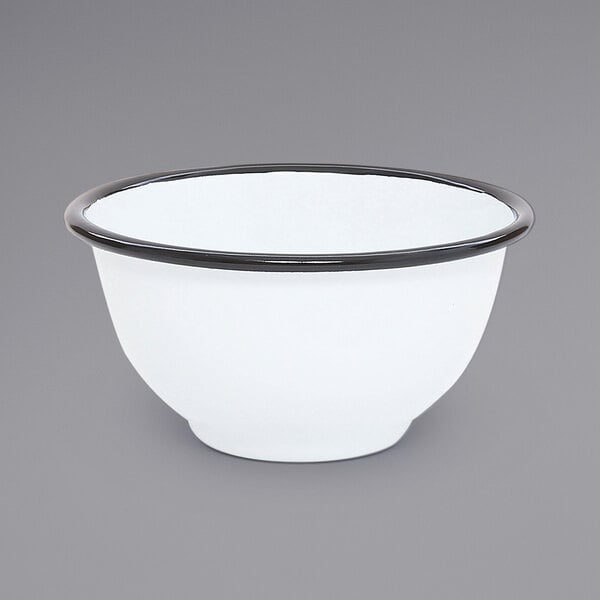 Crow Canyon Home V02BLA Serving Bowl w/ Black Rolled Rim – item 206V02BLA image 2