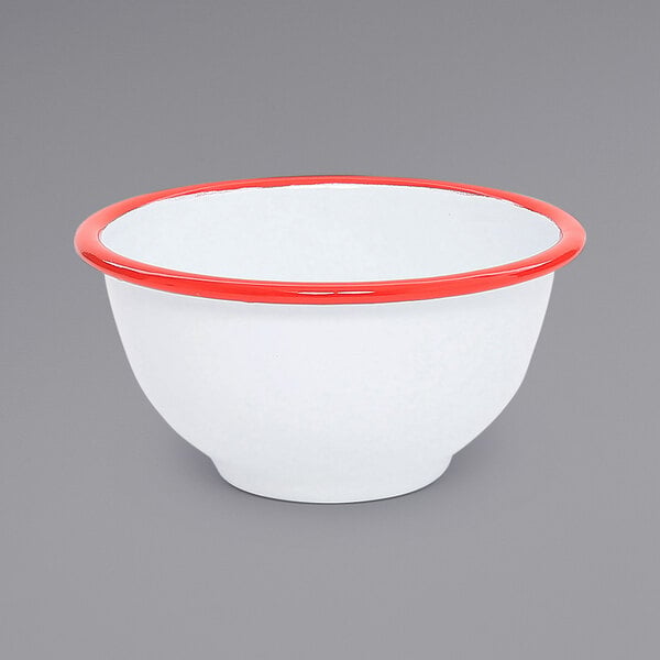 Crow Canyon Home V02RED Vintage Serving Bowl w/ Rolled Rim – item 206V02RED