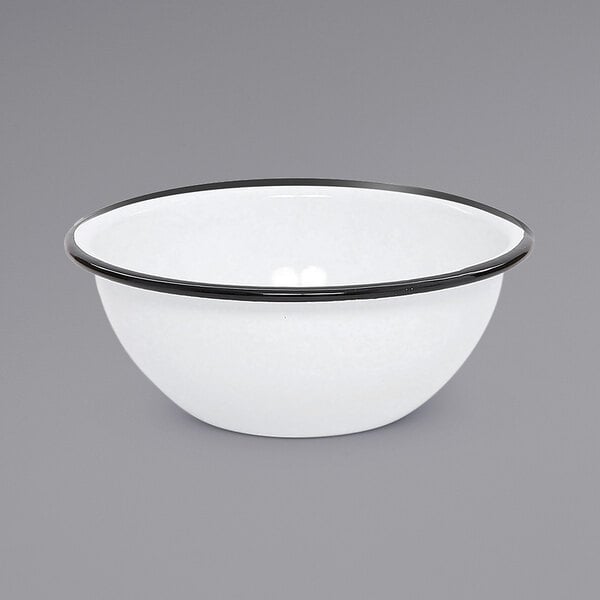 Crow Canyon Home V17BLA Serving Bowl w/ Black Rolled Rim – item 206V17BLA image 2