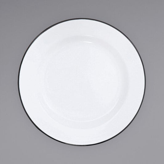 Crow Canyon Home V20BLA Serving Plate w/ Black Rolled Rim – item 206V20BLA