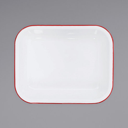 Crow Canyon Home V22RED Vintage 2 Qt. White Serving Tray – item 206V22RED