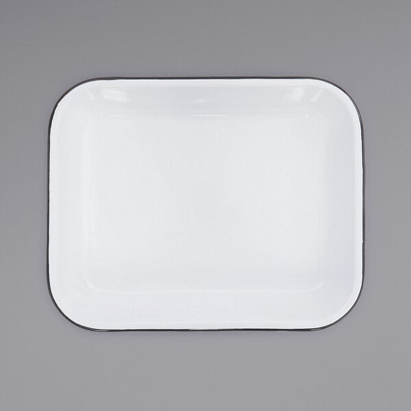 Crow Canyon Home V34BLA Vintage 3 Qt. White Serving Tray – item 206V34BLA image 2