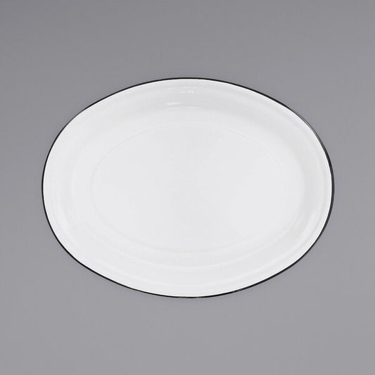 Crow Canyon Home V61BLA Serving Platter w/ Black Rolled Rim – item 206V61BLA