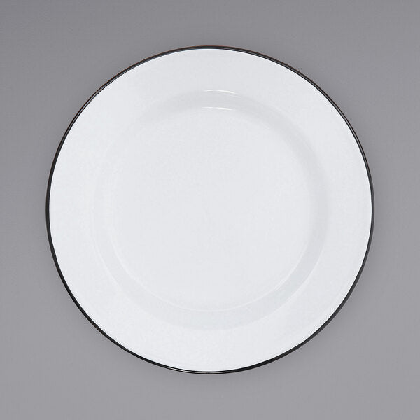 Crow Canyon Home V95BLA Serving Plate w/ Black Rolled Rim – item 206V95BLA