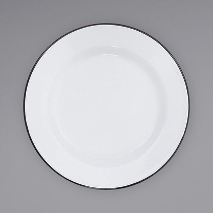 Crow Canyon Home V95BLA Serving Plate w/ Black Rolled Rim – item 206V95BLA