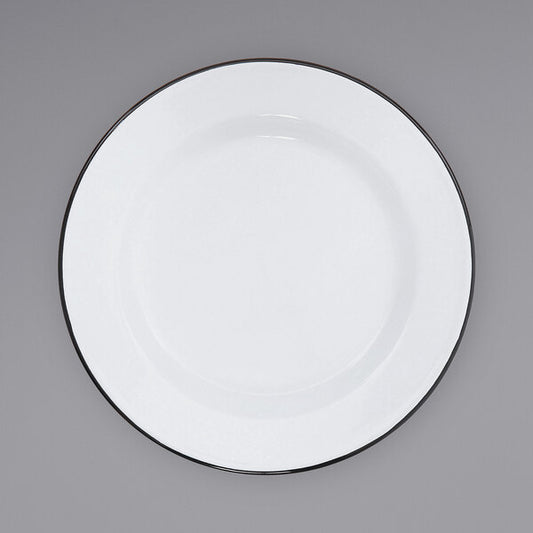 Crow Canyon Home V95BLA Serving Plate w/ Black Rolled Rim – item 206V95BLA