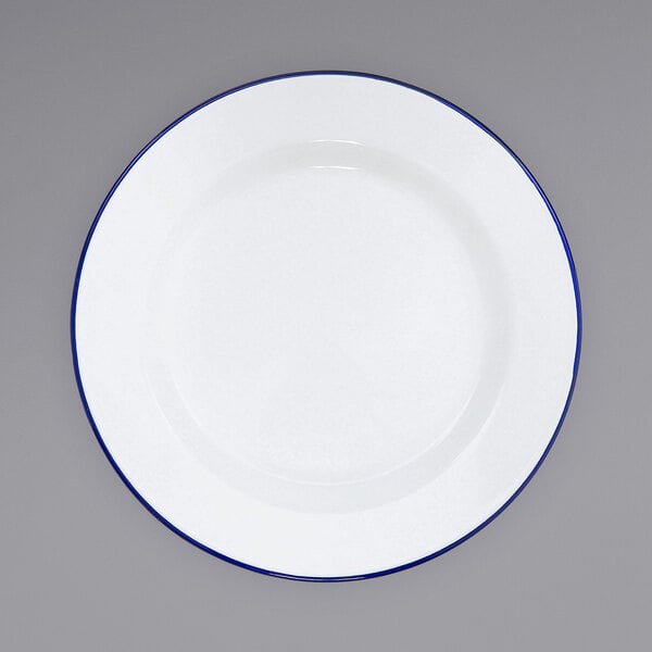 Crow Canyon Home V95BLU Serving Plate w/ Blue Rolled Rim – item 206V95BLU