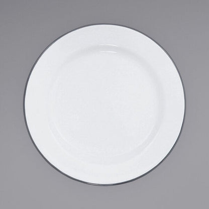 Crow Canyon Home V99GRY Serving Plate w/ Gray Rolled Rim – item 206V99GRY