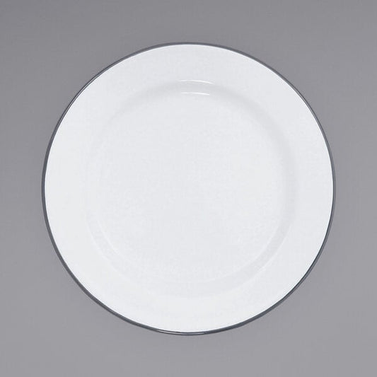 Crow Canyon Home V99GRY Serving Plate w/ Gray Rolled Rim – item 206V99GRY