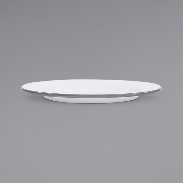 Crow Canyon Home V99GRY Serving Plate w/ Gray Rolled Rim – item 206V99GRY image 2