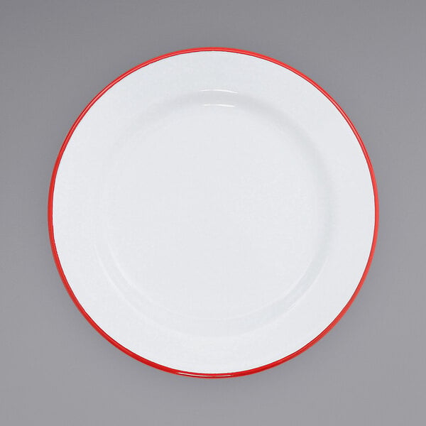 Crow Canyon Home V99RED Vintage Serving Plate w/ Rolled Rim – item 206V99RED