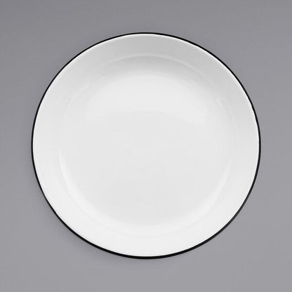 Crow Canyon Home V114BLA Serving Plate w/ Black Rolled Rim – item 206V114BLA