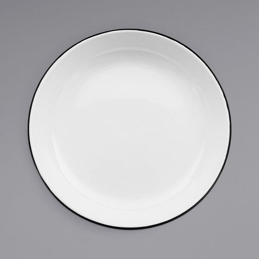 Crow Canyon Home V114BLA Serving Plate w/ Black Rolled Rim – item 206V114BLA