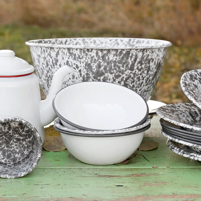 Crow Canyon Home V18GRY Serving Bowl w/ Gray Rolled Rim – item 206V18GRY