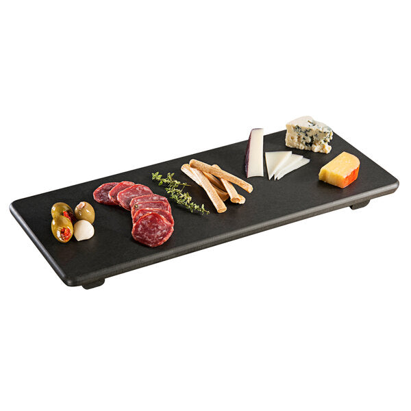 Tomlinson 14" x 6" Black Richlite Wood Fiber Serving Board – item 8311023992