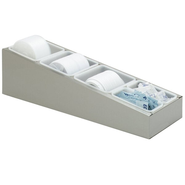 Carlisle 38800GLC 5 Compartment Lid and Condiment Organizer – item 27138800GLC