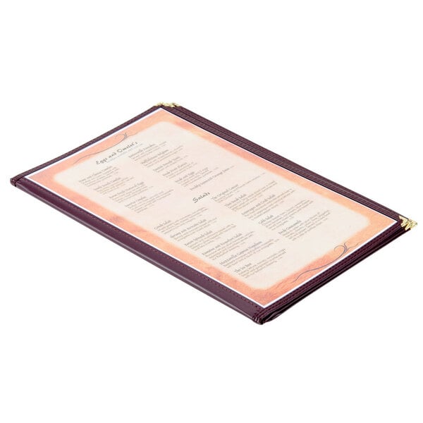 8 1/2" x 14" Booklet Menu Cover – item 659SE340DBU image 2