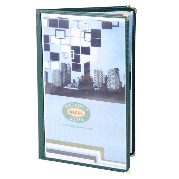 8 1/2" x 14" Booklet Menu Cover – item 659SE340DGRN