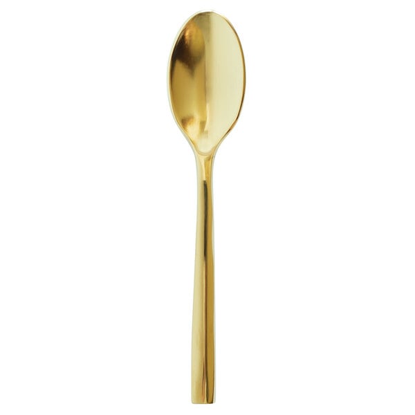 Oneida Chef's Table Gold B408SDEF 7" Oval Dessert Spoon – item 356B408SDEF