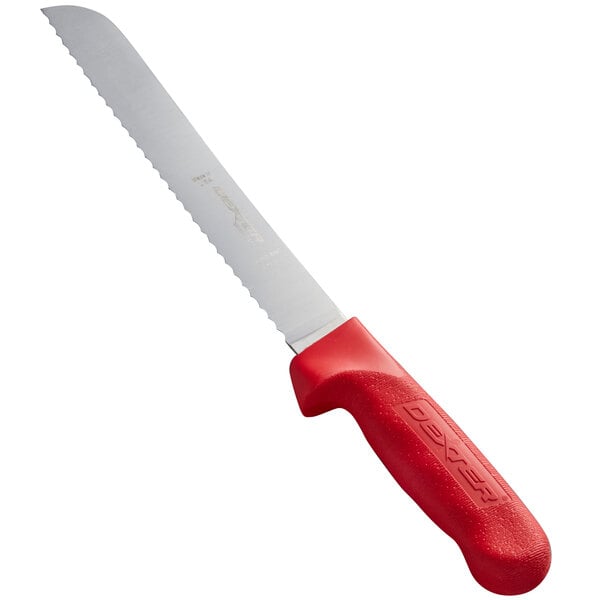 Dexter-Russell 13313R Sani-Safe 8" Red Scalloped Bread Knife – item 21013313R